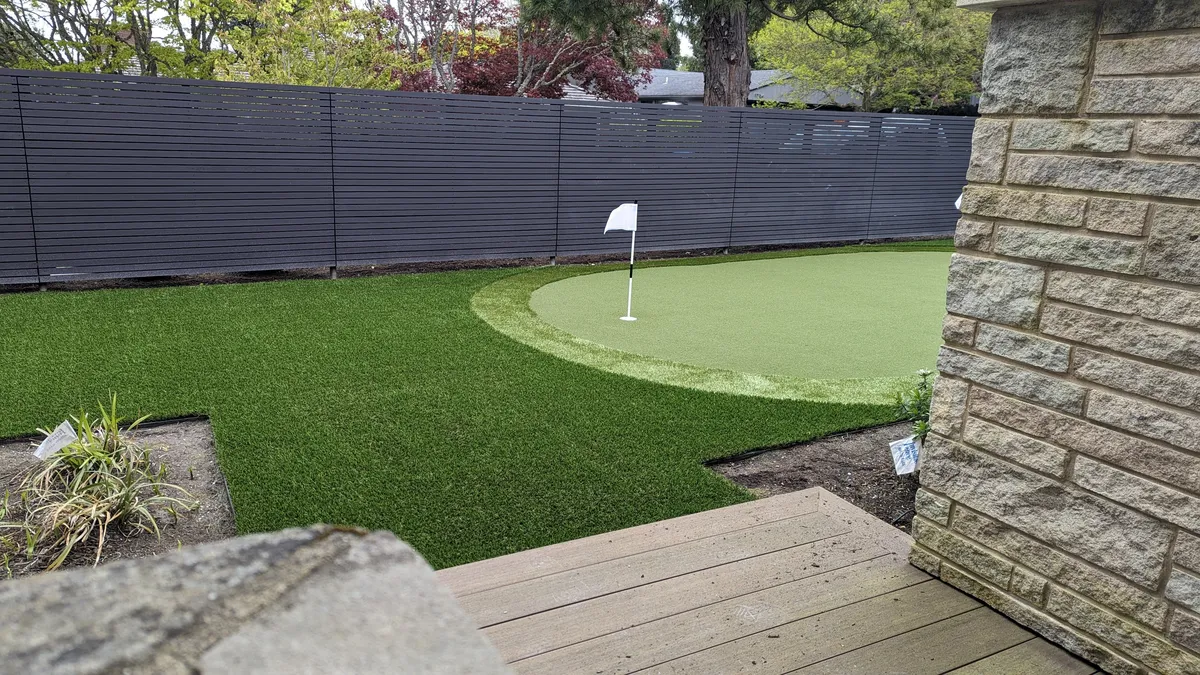 backyard putting green