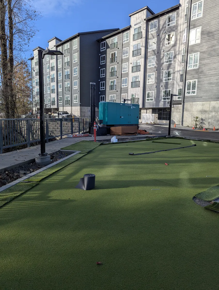 Backyard putting greens