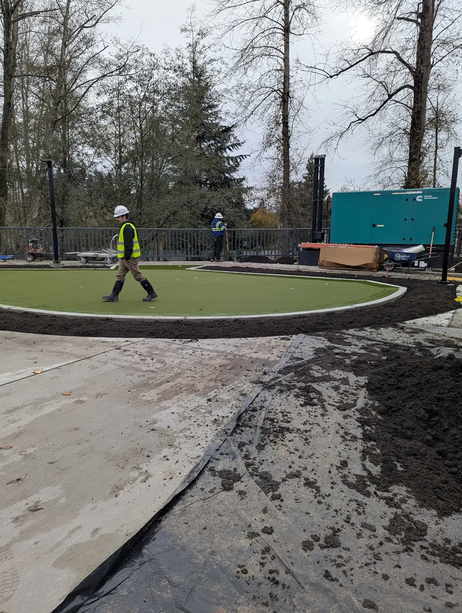 Backyard putting greens