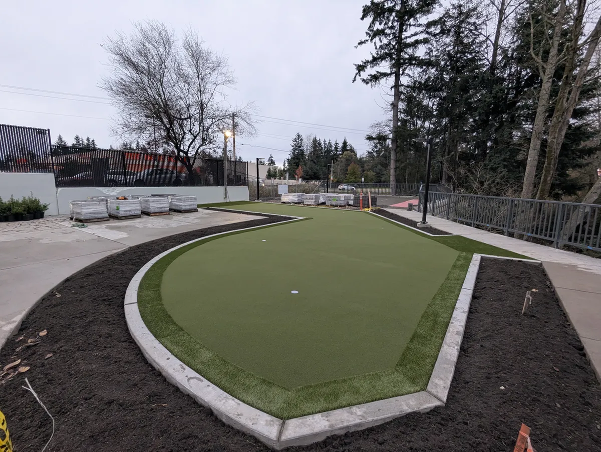 Backyard putting greens